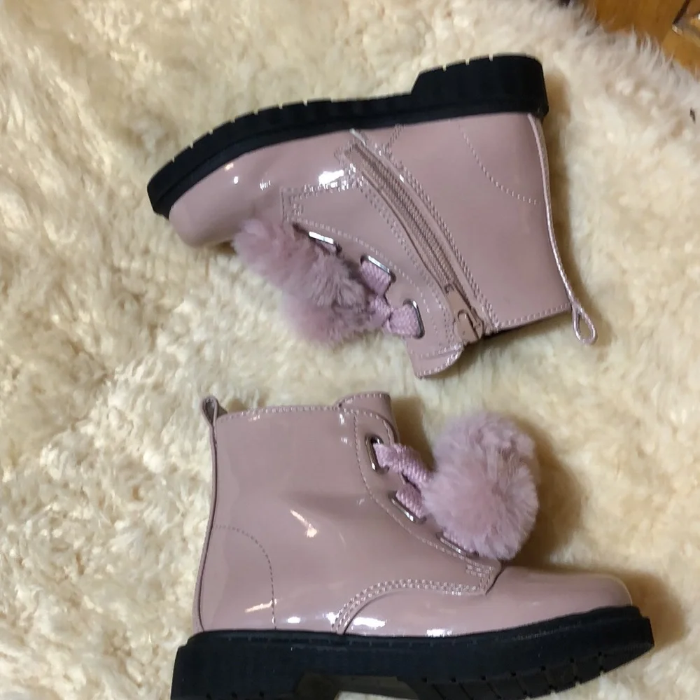 Rachel Kids Girl Lil Paxton Pink Moto Boots